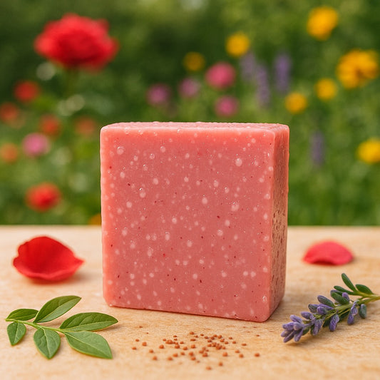 Summer Breeze Scrub Natural Soap – Exfoliating Vegan Bar with Shea Butter, Oatmeal & Sea Salt – Handcrafted Moisturizing Soap for All Skin Types – Gentle Daily Cleanser – 4oz